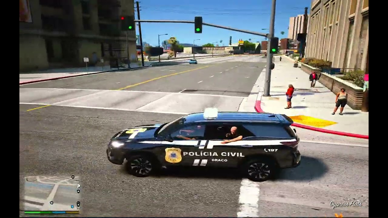 GTA V LSPD POLICIAL CIVIL NAS RUAS  PATRULHAMENTO OSTENSIVO