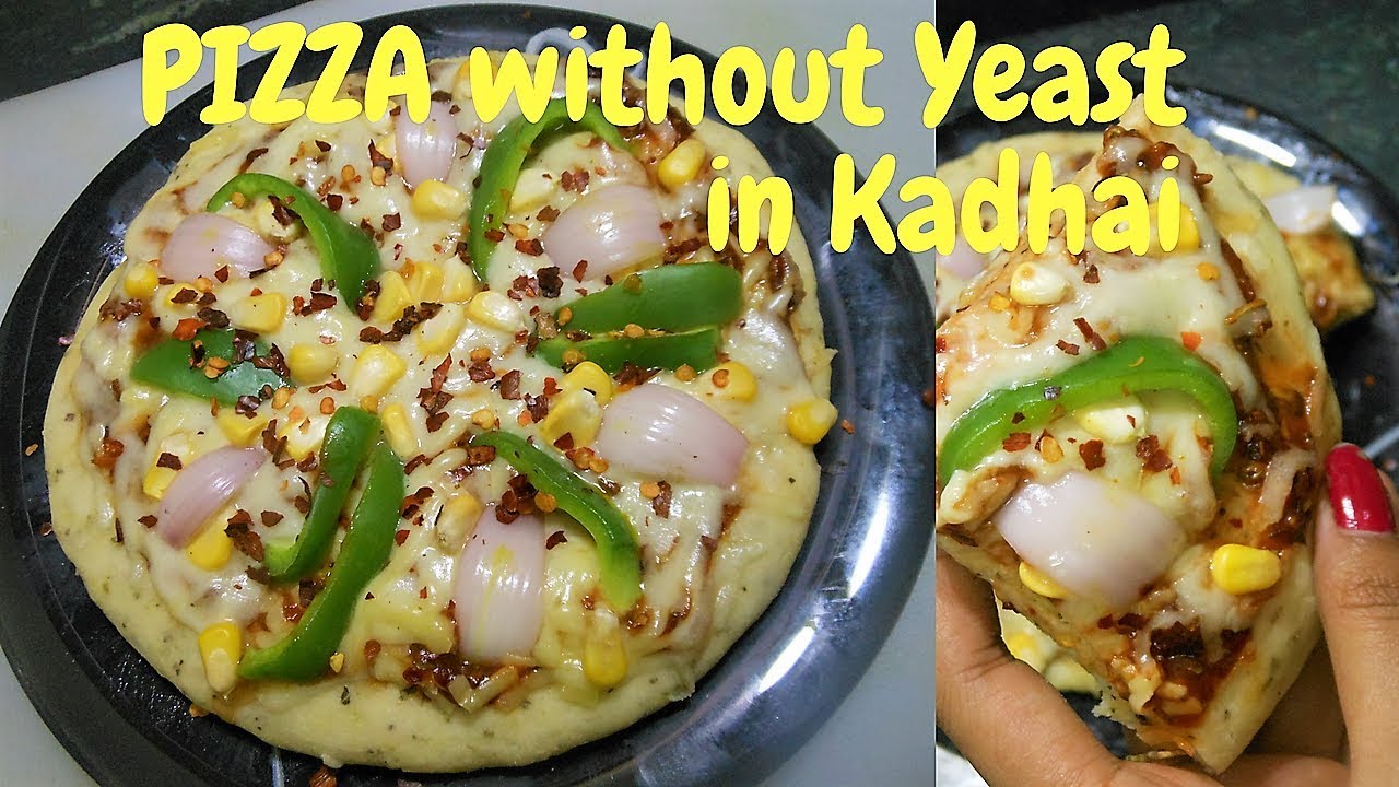 कढ़ाई में पिज़्ज़ा बनाने का आसान तरीका, Pizza without Yeast, Pizza without Oven, Instant Pizza, پزا