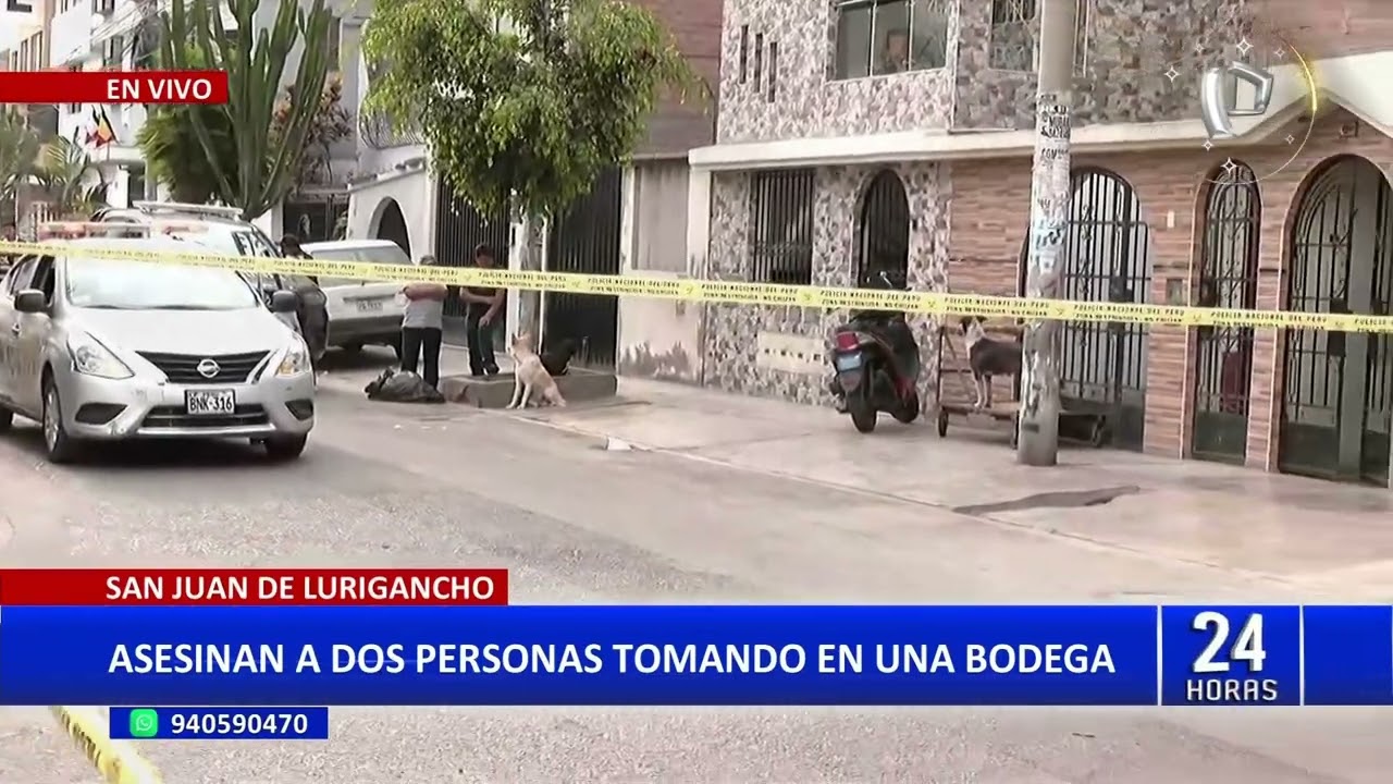 Asesinan a dos personas que estaban tomando licor en una bodega de SJL