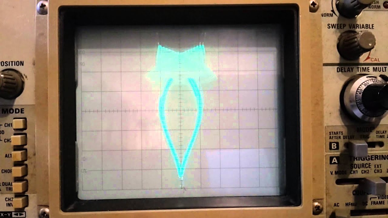 How to draw mushrooms on a Kenwood CS-1060 oscilloscope