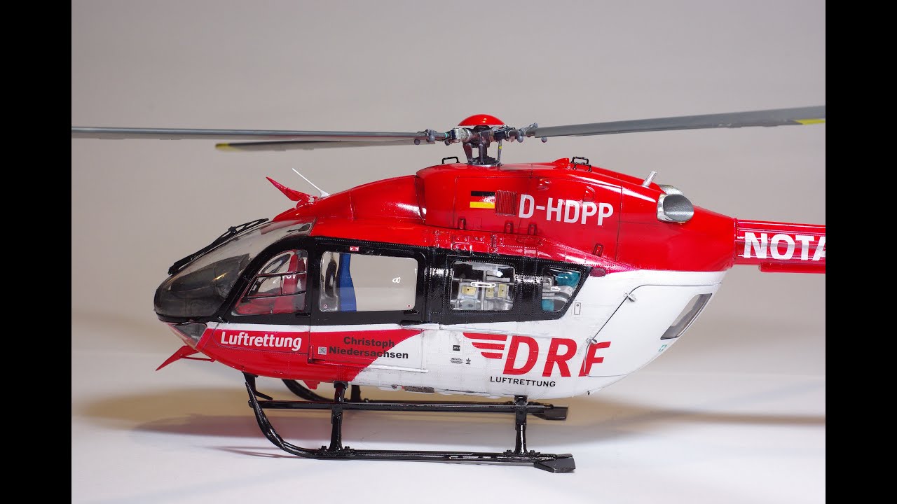 Revell Germany 1/32 Airbus EC 145 DRF Luftrettung Helicopter Model Build Photos