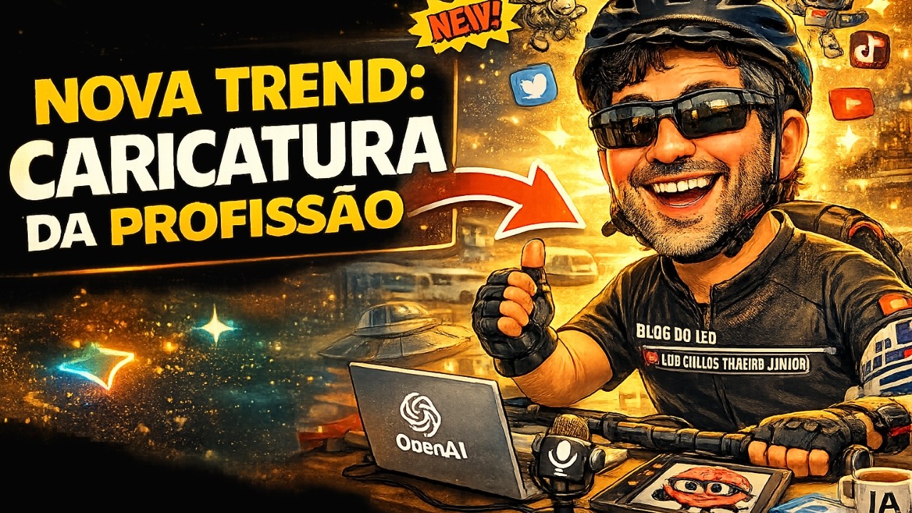 NOVA TREND DA CARICATURA DA PROFISSÃO | TUTORIAL COM CHAT GPT E GEMINI GRÁTIS