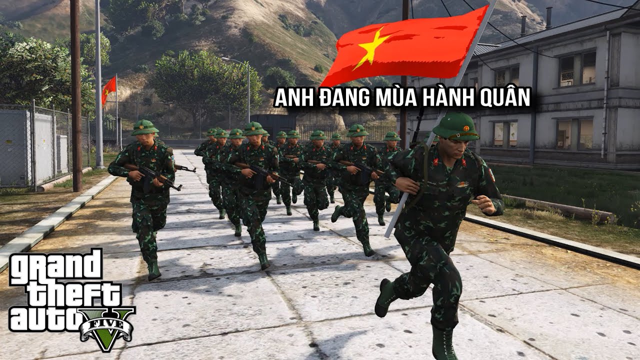 GTA V #  Bộ Đội Hành Quân, Diễn Tập Bắn Đạn Thật Tại Sư Đoàn Quân Khu Việt Nam | Ngọc Lâm Gaming