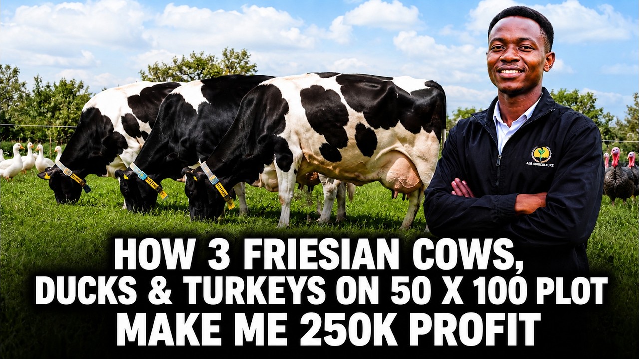 How This 22-Year-Old Makes KSh 250,000 Profit Monthly from Friesian Cows & Poultry on a 50&times;100 Plot