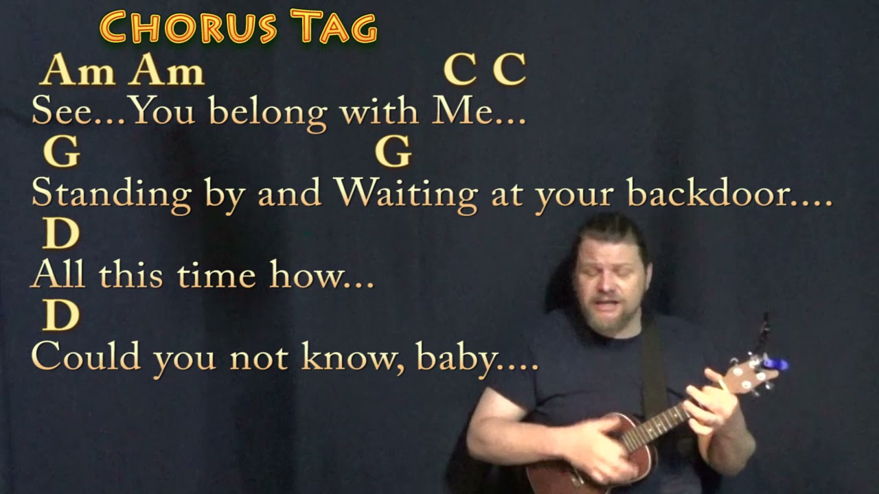 You Belong With Me (Taylor Swift) Ukulele Cover Lesson in G with Chords/Lyrics