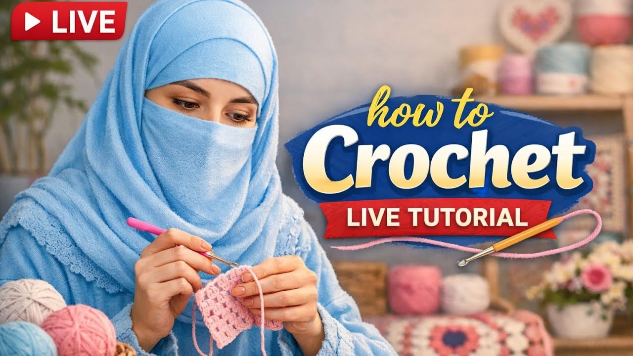 Trending knittingHow to Crochet Live Tutorial | Step by Step for Beginners | Easy Crochet Class