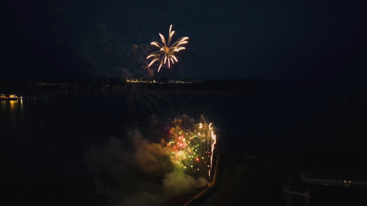 Fireworks marking 84th anniversary  Spike Island | Dji Mini 3 Pro Drone Footage 17/07/22