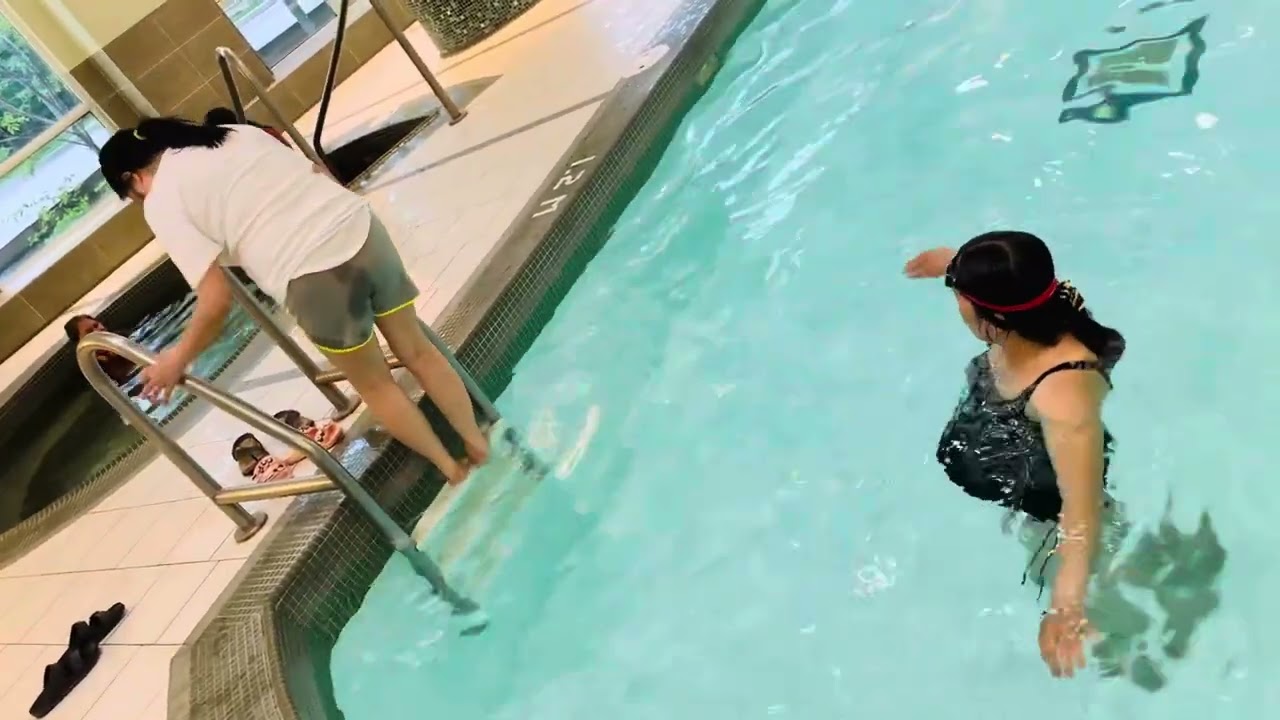 Swimming with my friends