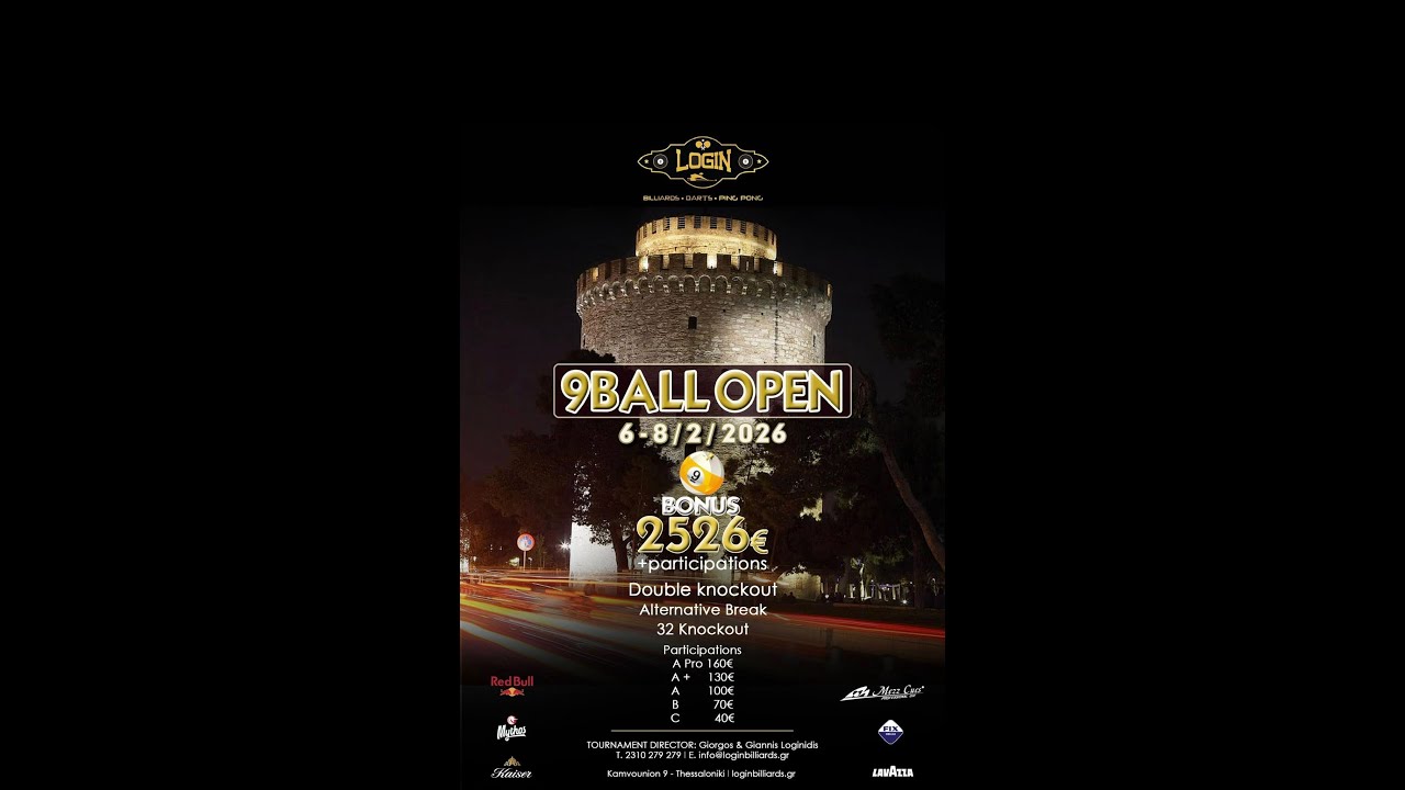 LOGIN BILLIARDS OPEN 2526€ BONUS DAY 1