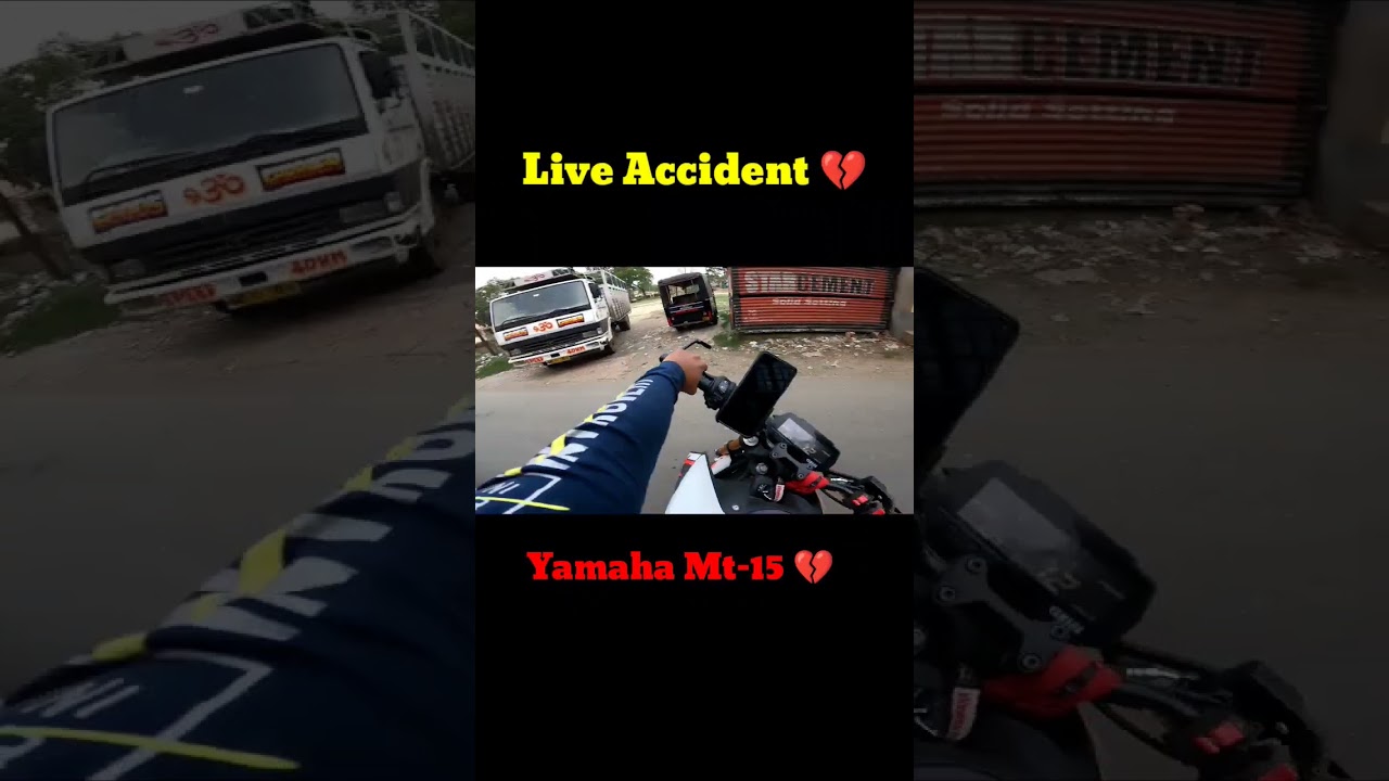 Live Accident 💔 #yamahamt15 #biker #sadmoment #crash #mt15