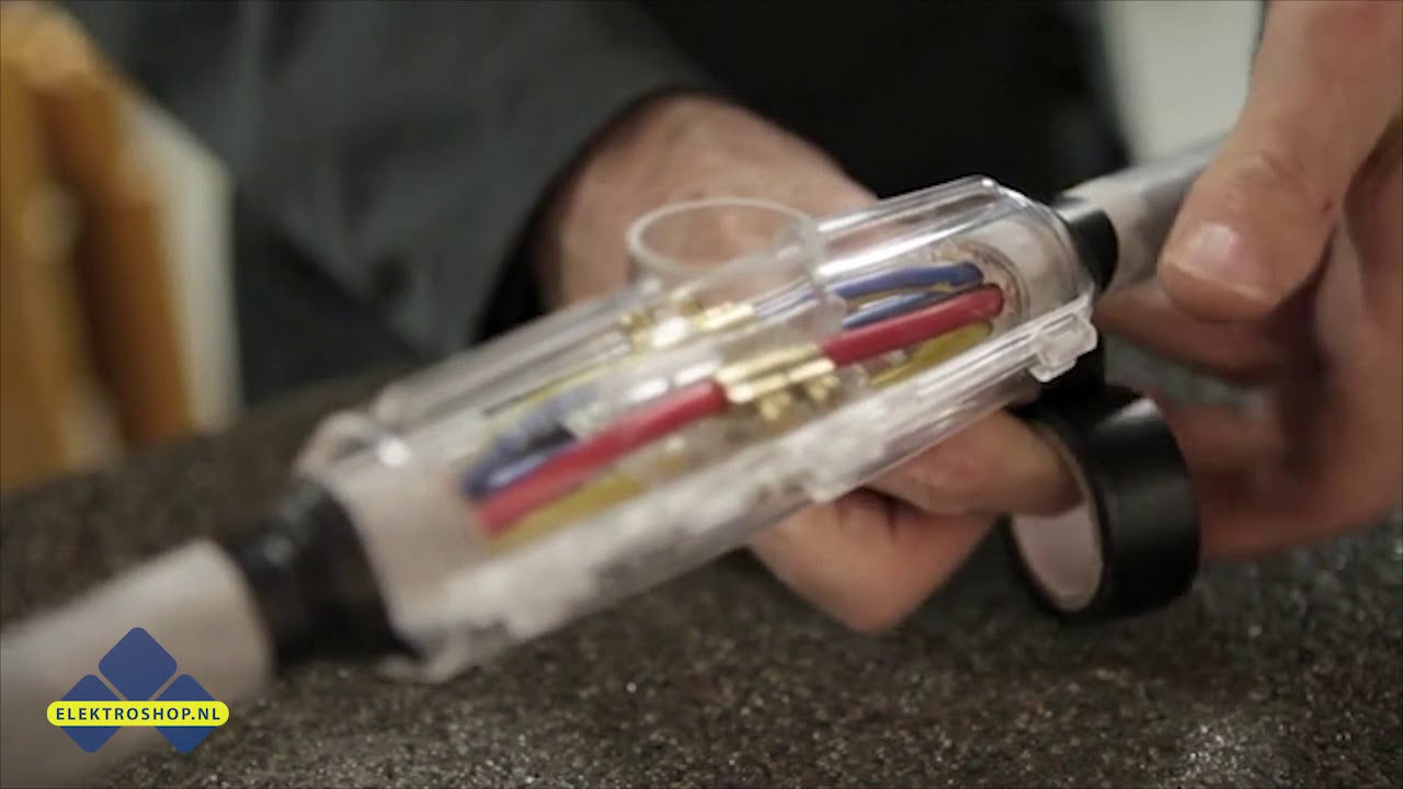 Gietmof Polycarbonaat 4x6mm² voor het lassen van een openbare verlichtingskabel in de grond
