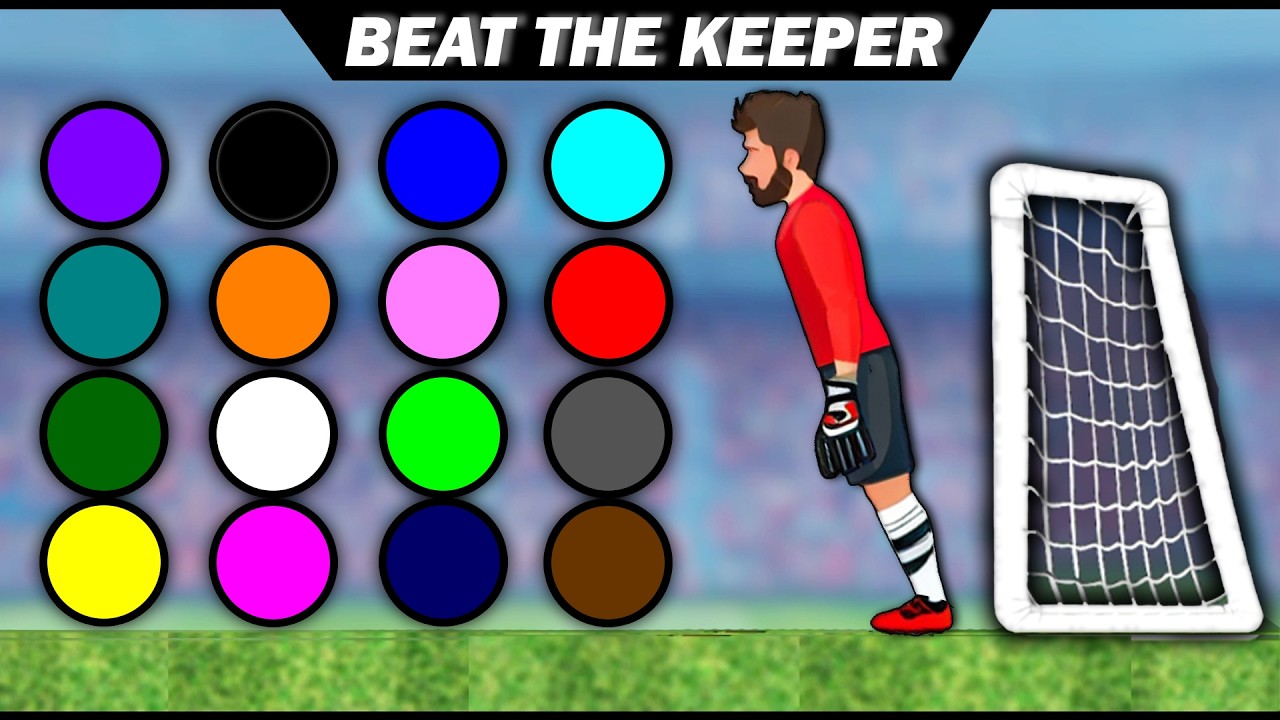 BEAT THE KEEPER | Color Marble Soccer Race Tournament #13