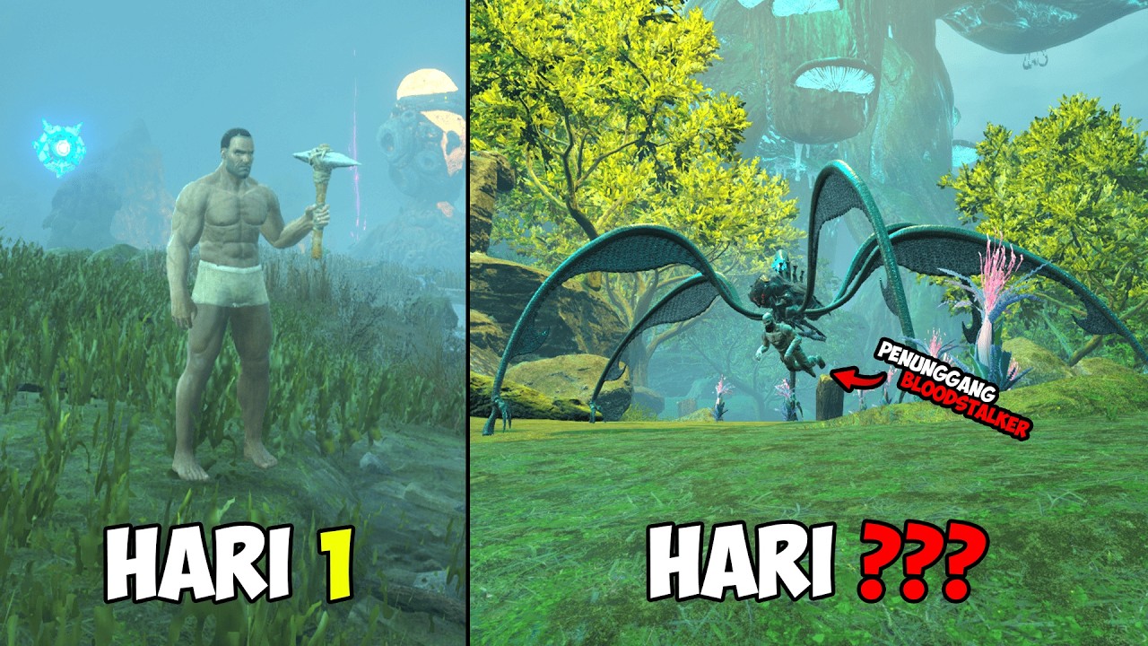 AKU MENCOBA BERTAHAN HIDUP DAN MENJINAKAN BLOOD STALKER DI ARK GENESIS