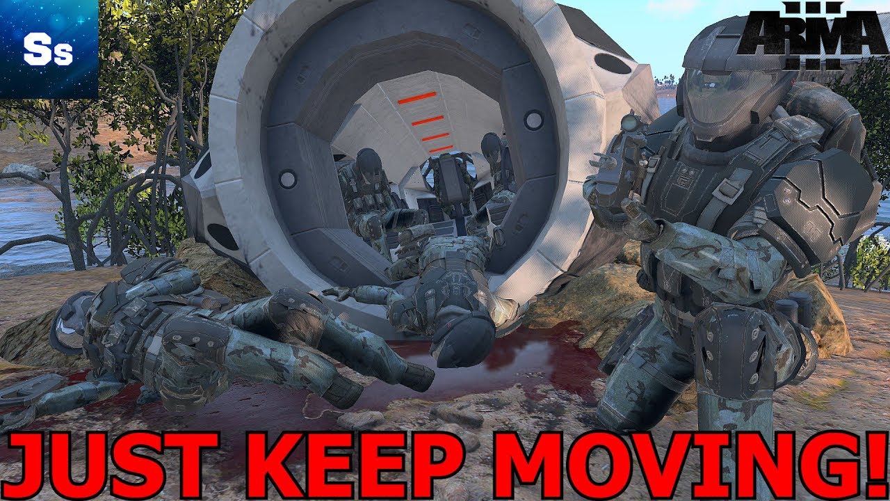 "STRANDED, SURROUNDED, RUUUN" - HALO OPTRE Arma 3 GROUND OP