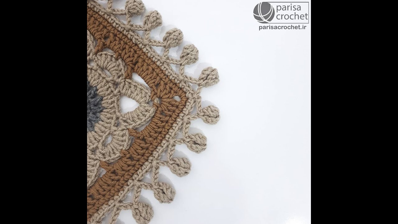 آموزش بافت یک مدل حاشیه مورد استفاده برای پتو و غیره...how to crochet border for blanket