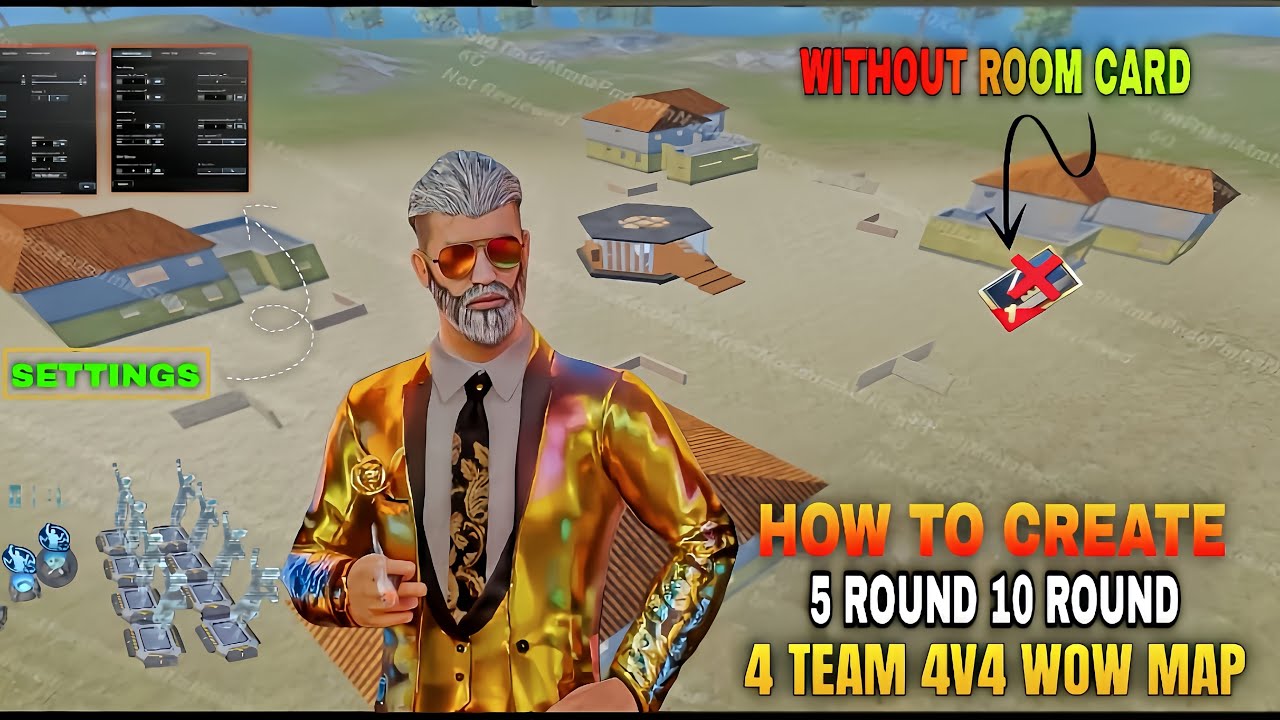 How to Create a 5 Round, 10 Round 4 Team 4v4 Map | No Room Card | PUBG Mobile Tutorial