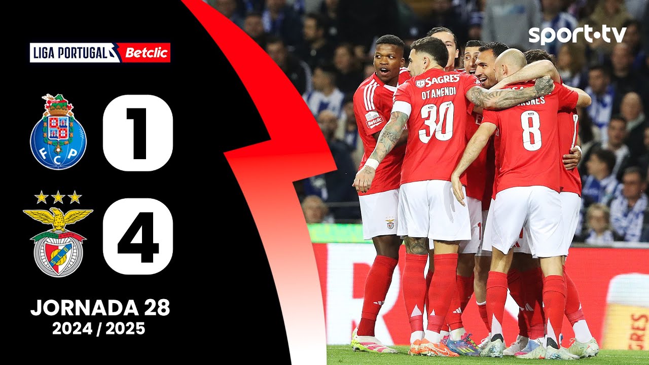 Resumo: FC Porto 1-4 Benfica - Liga Portugal Betclic | sport tv