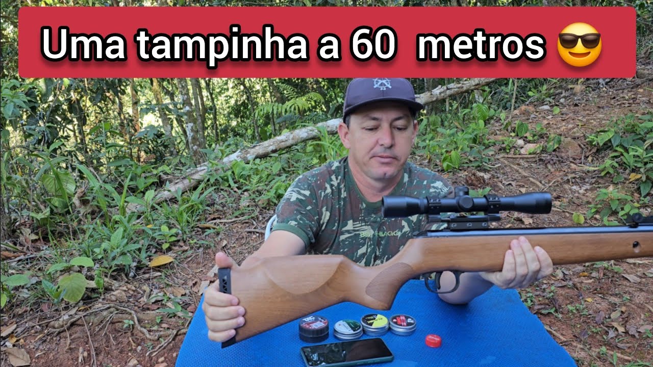 Tag montana 4.5, acertei uma tampinha a 60 metros 😎 