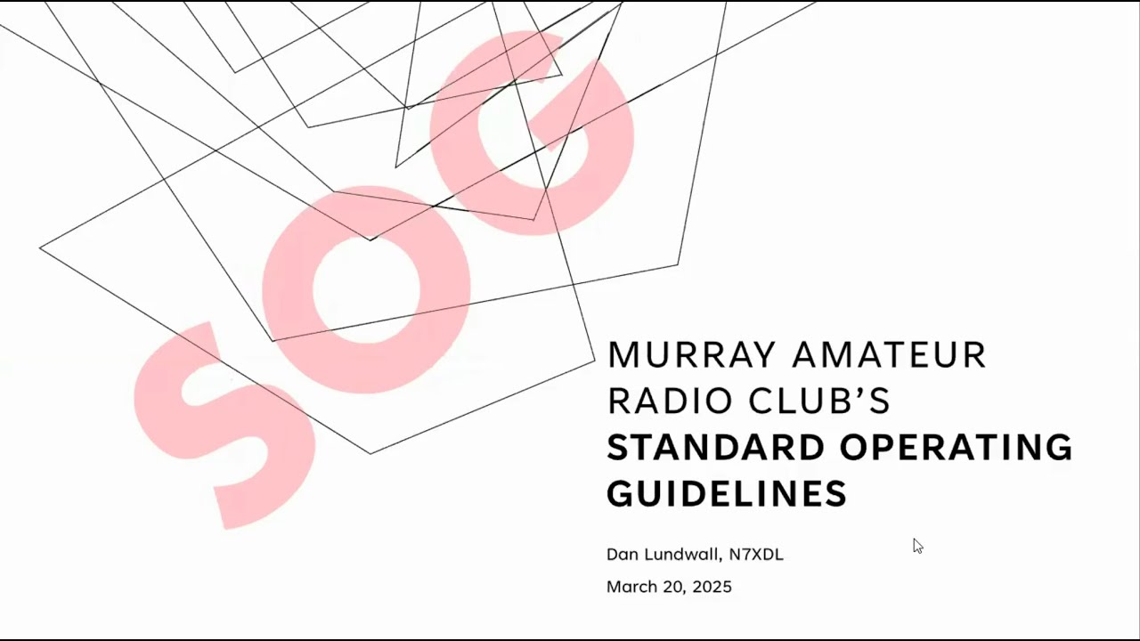MARC Standard Operating Guidelines - General Meeting - 20 MAR 2025