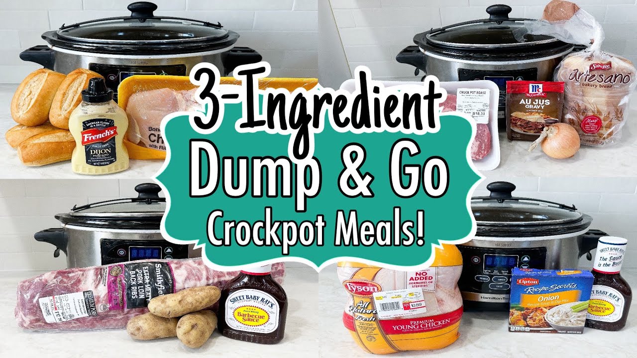 6 EASY Dump & Go Crockpot Dinners | Super Simple 3-Ingredient Slow Cooker Recipes | Julia Pacheco