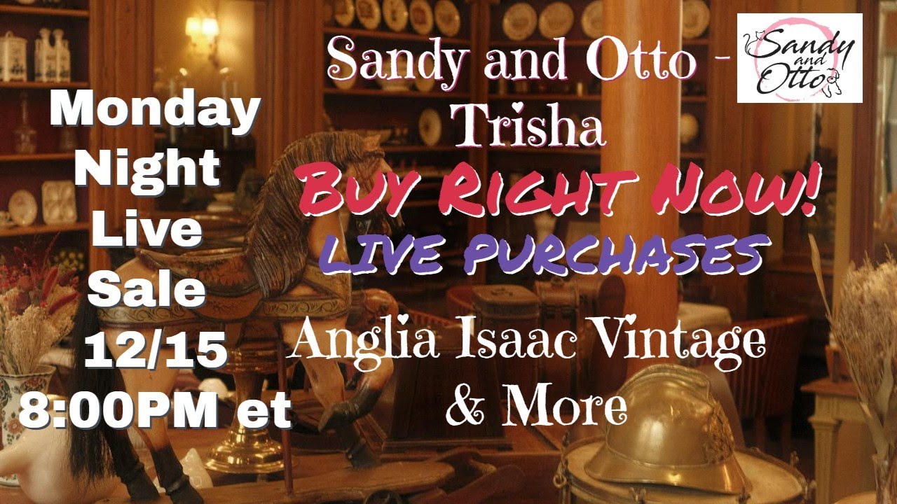 Curated Live Sale Incredible Deals on Unique Vintage Finds! |  Dec 15 @8pm et (5pm pt)