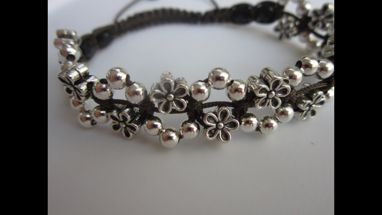 Shamballa Flowers Bracelet