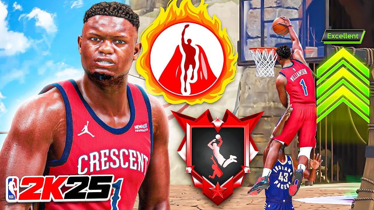 This ZION WILLIAMSON BUILD + 99 DRIVING DUNK Is A MENACE In NBA 2K25...