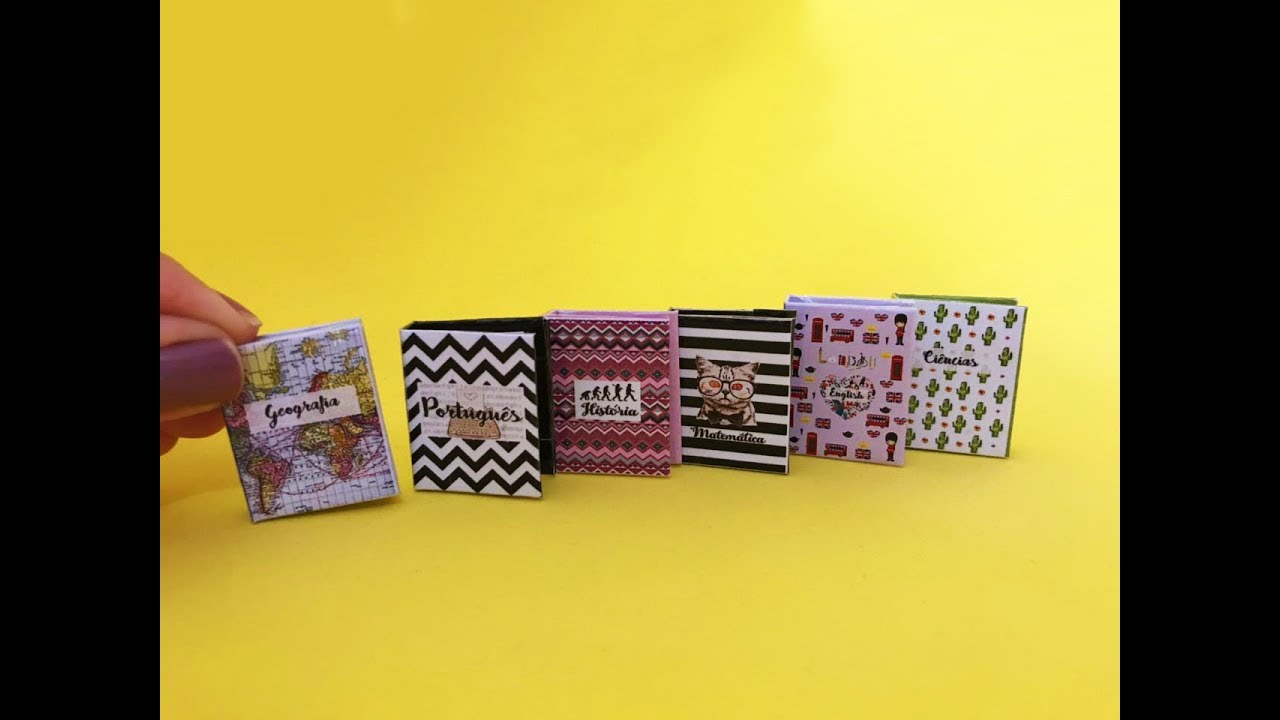 DIY – Como fazer livro escolar para Barbie, Monster High e outras Bonecas | Material Escolar