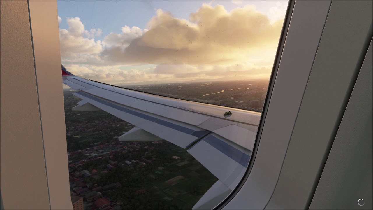 Landing at Hanoi • [Sunset] • Airbus A320 [Wing View] • MSFS 2020