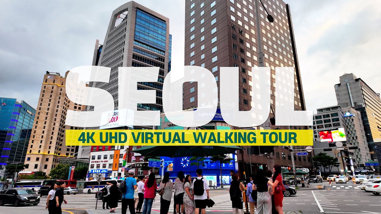 Walking from City Hall to Myeongdong after work •[4k] Seoul, Korea