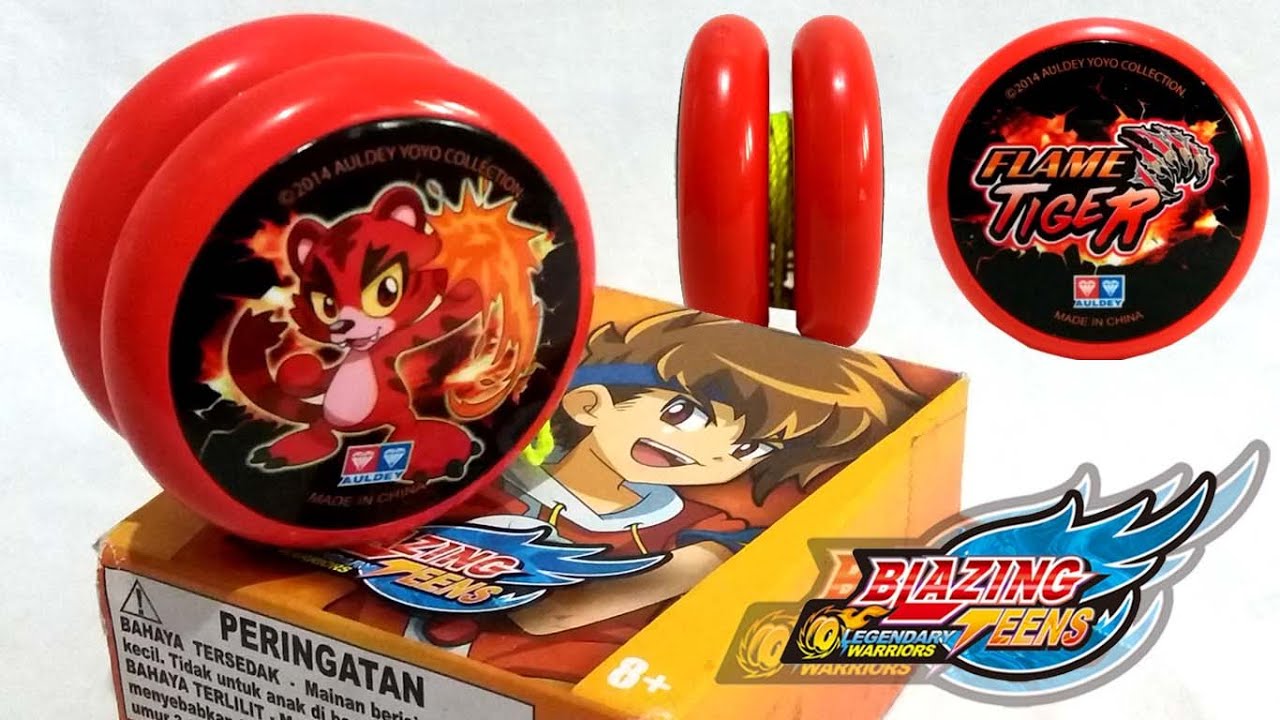 Review & Unboxing Yoyo Blazing Teens Legendary Warrior Auto-Return Flame Tiger