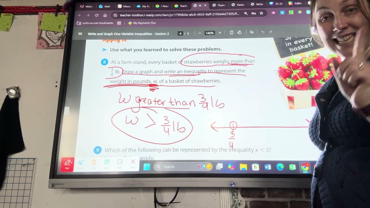 Write and Graph One-Variable Inequalities-Sub day video