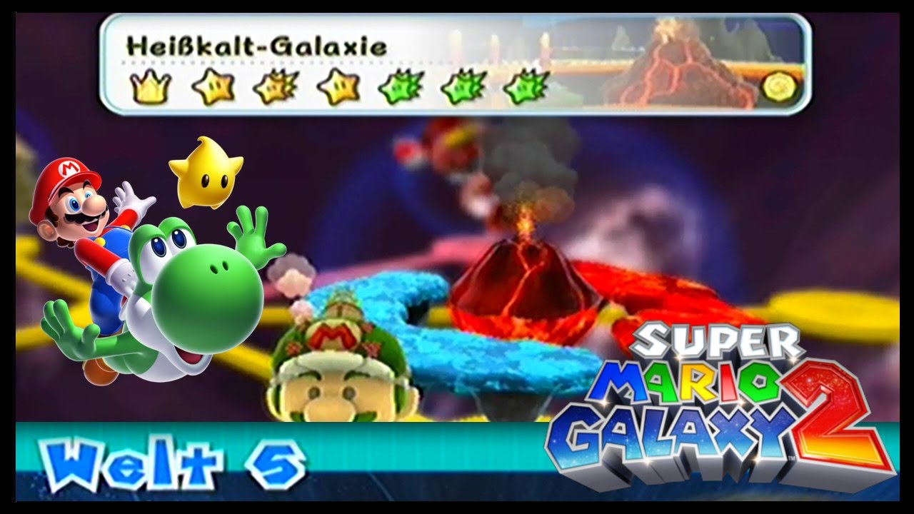 Super Mario Galaxy 2 /31 Welt 5 /3 Heißkalt-Galaxie +Grünsterne