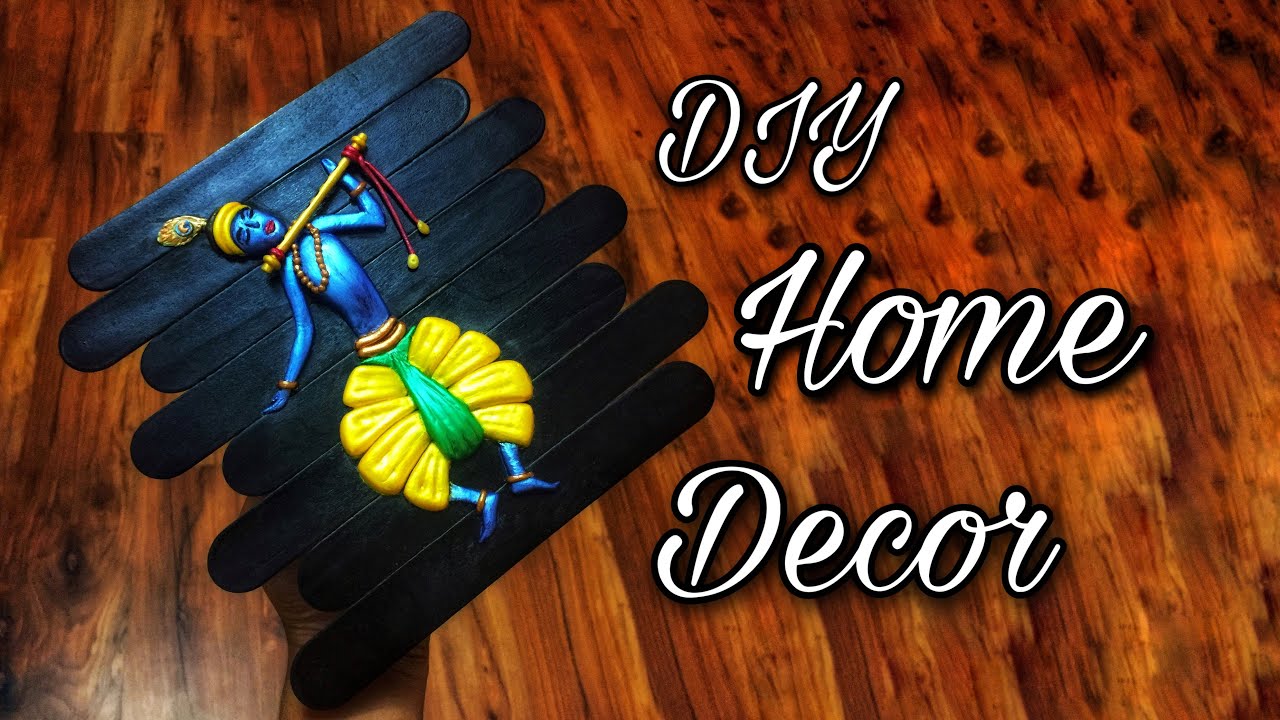 Lord Krishna Home Decor using clay | Beautiful wall decor using homemade clay| malayalam  | #87