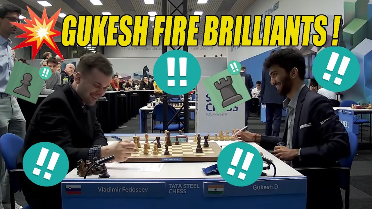 Gukesh Dommaraju vs Vladimir Fedoseev 🔥 | ROUND 8 | Tata Steel Chess Tournament 2026
