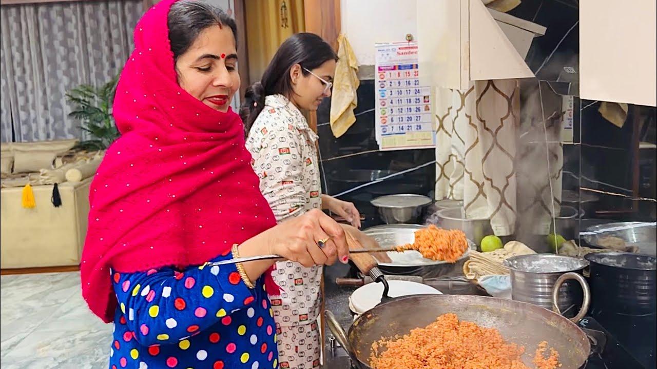कढ़ाई भर के बनाया गाजर का हलवा 😍