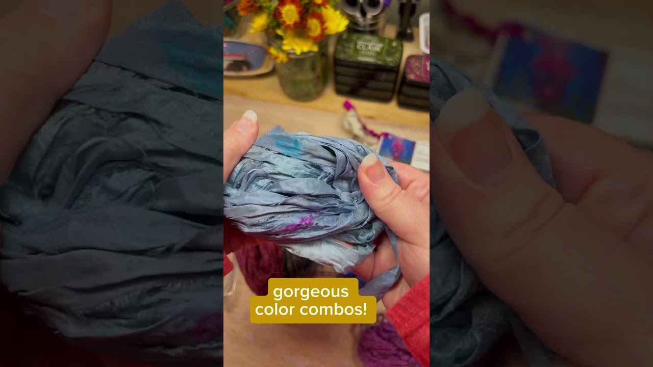 Opening my sari silk order from CrimsonHeartStudios #junkjournalsupplies #sarisilk