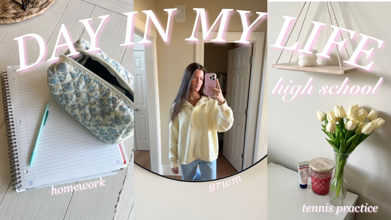 HIGH SCHOOL DAY IN MY LIFE *senior year* | practice, studying, + self-care