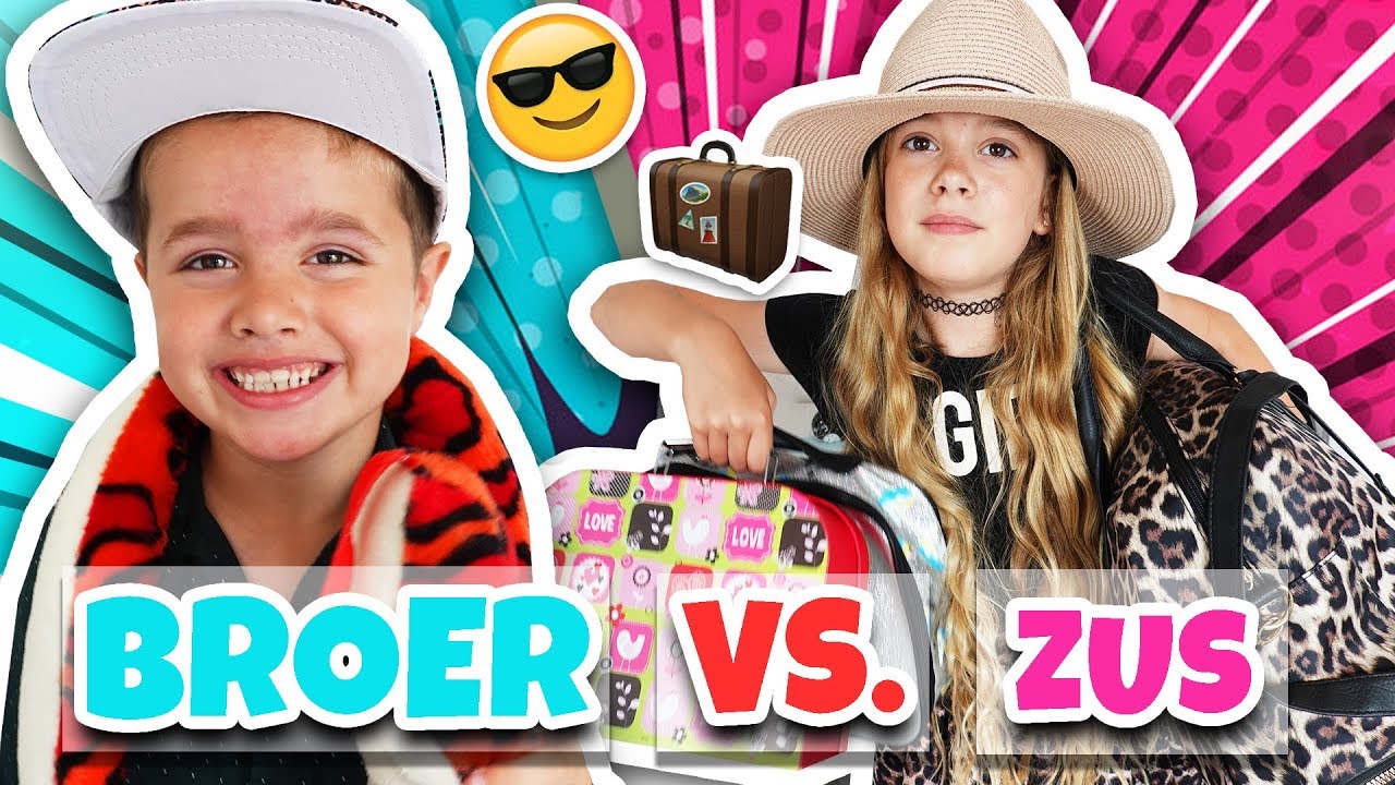 KOFFER INPAKKEN: BROER VS ZUS !! 🧳🛍  - Broer en Zus TV #357