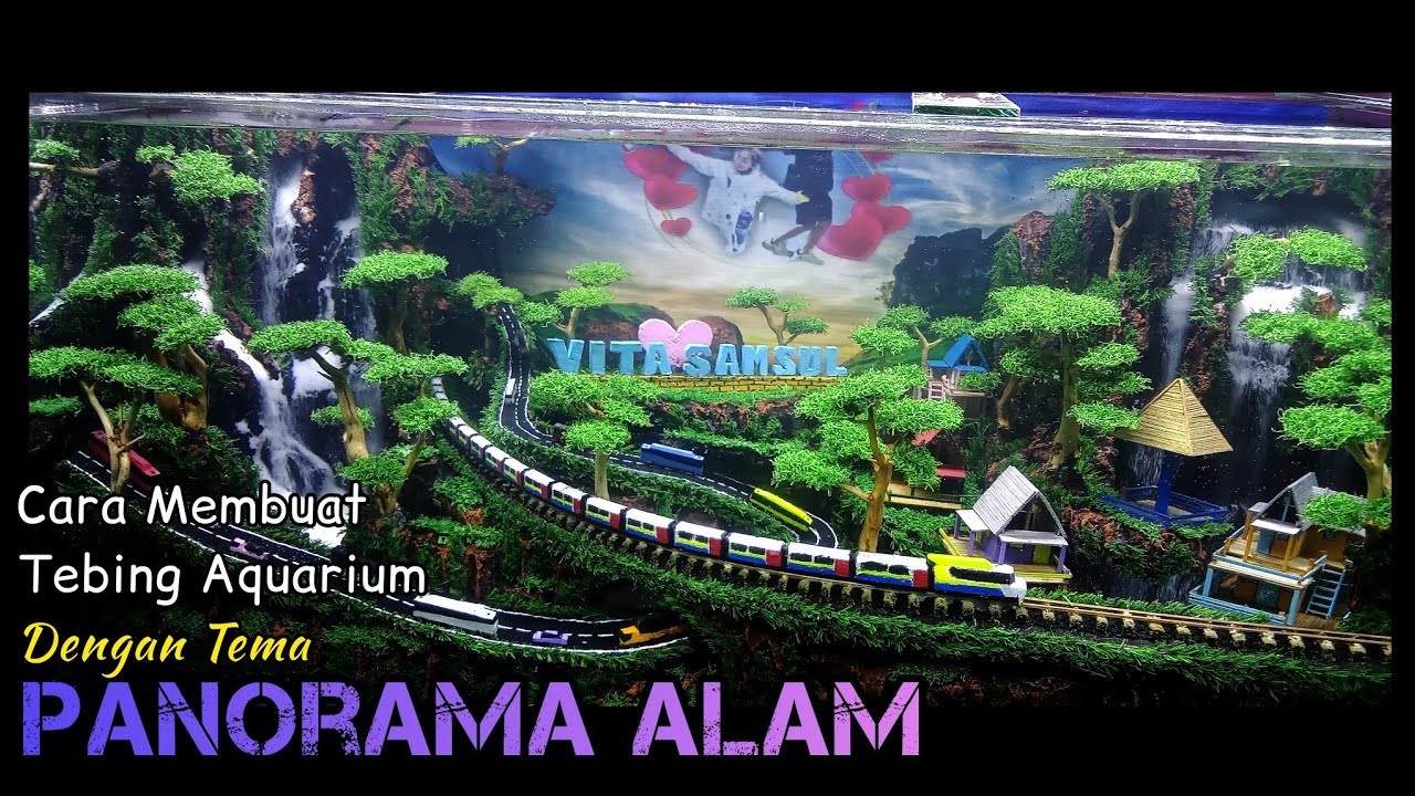 CARA MEMBUAT TEBING AQUARIUM DARI BAHAN STEROFOAM - how to make an aquarium cliff from styrofoam