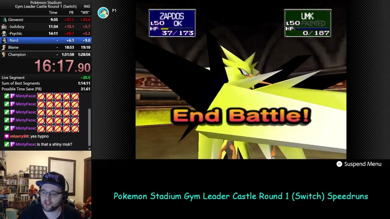Pokemon Stadium GLC R1 (Switch) Speedrun in 1:31:20 [PB]