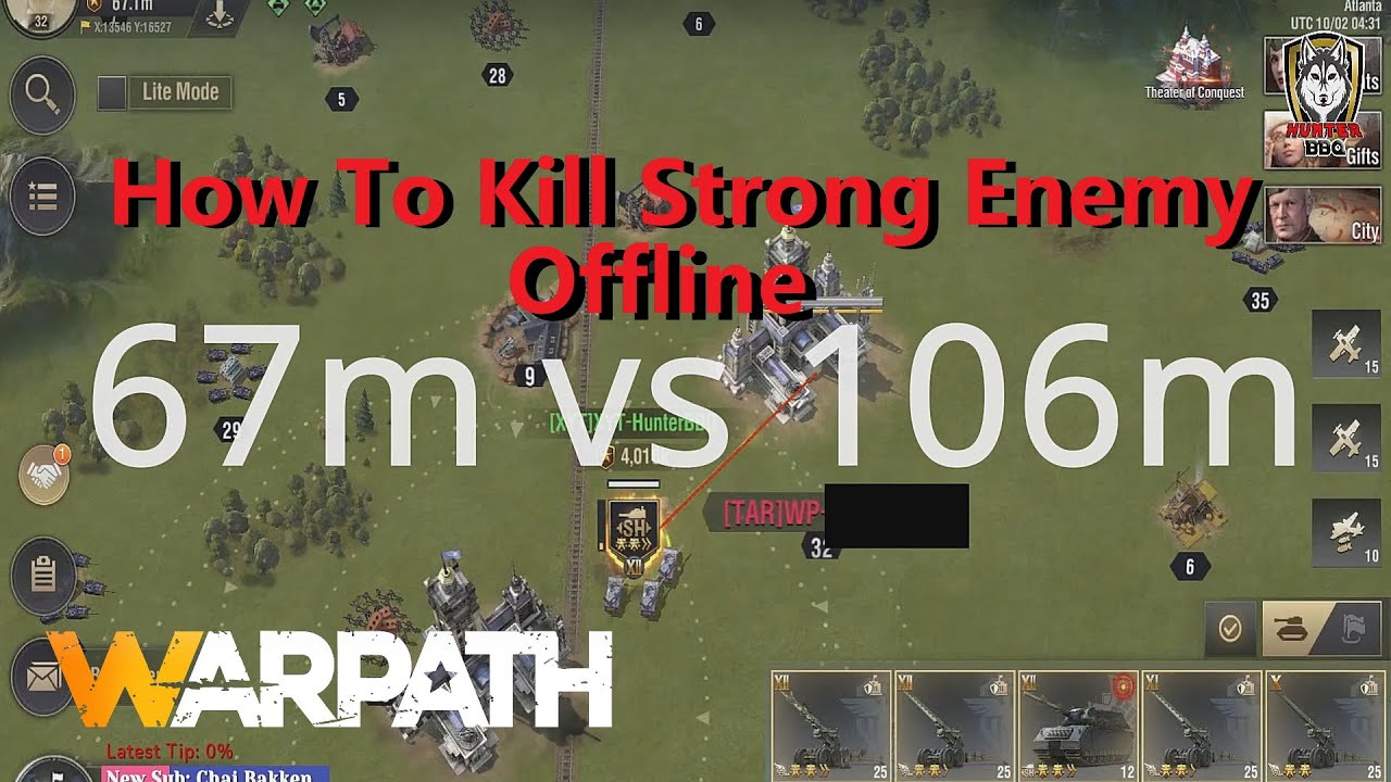 Warpath - HunterBBQ: Как убить более 100 млн. Сильных врагов в автономном режиме (Урок 118)