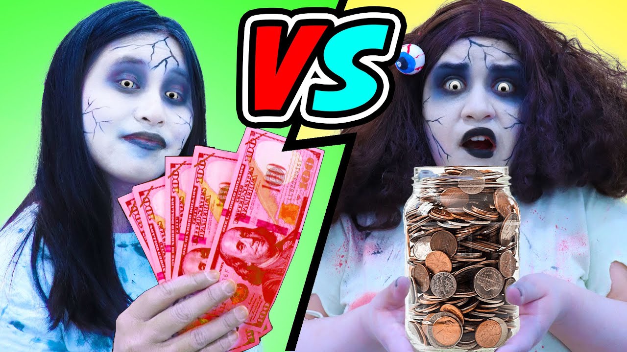 RICH VS BROKE ZOMBIE | 24 HOURS SWAP ROLES CHALLENGE AND FUNNY SITUATIONS BY CRAFTY HACKS