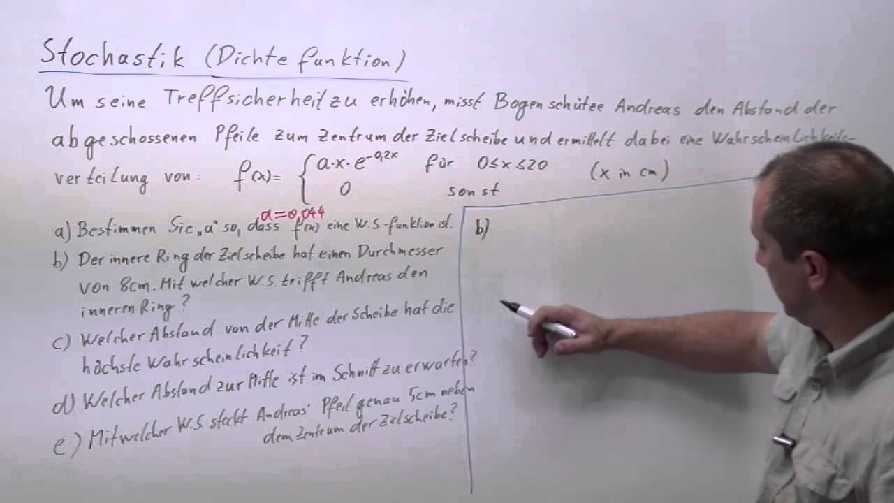 Dichtefunktion: was ist die Dichtefunktion? Wie berechnet man sie? Beispiel 1 | W.11.07