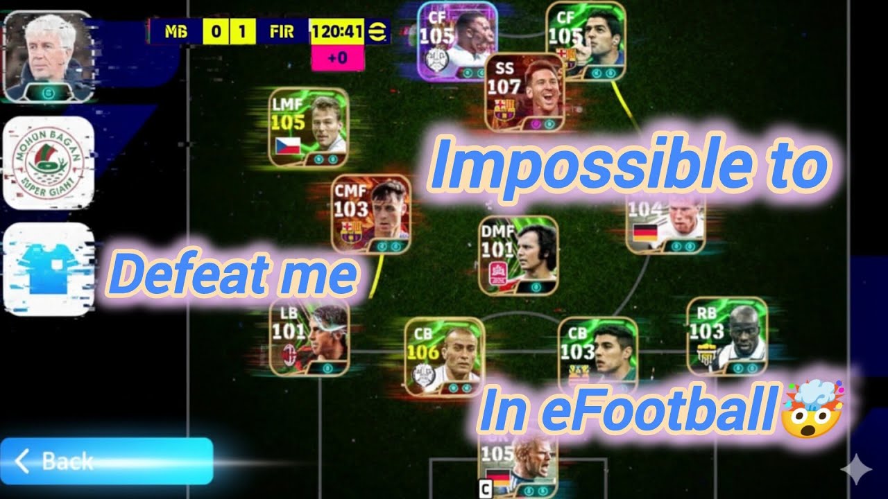 Played against the toughestteam💀team ofefootball26 impossible goal at120+0 Min 