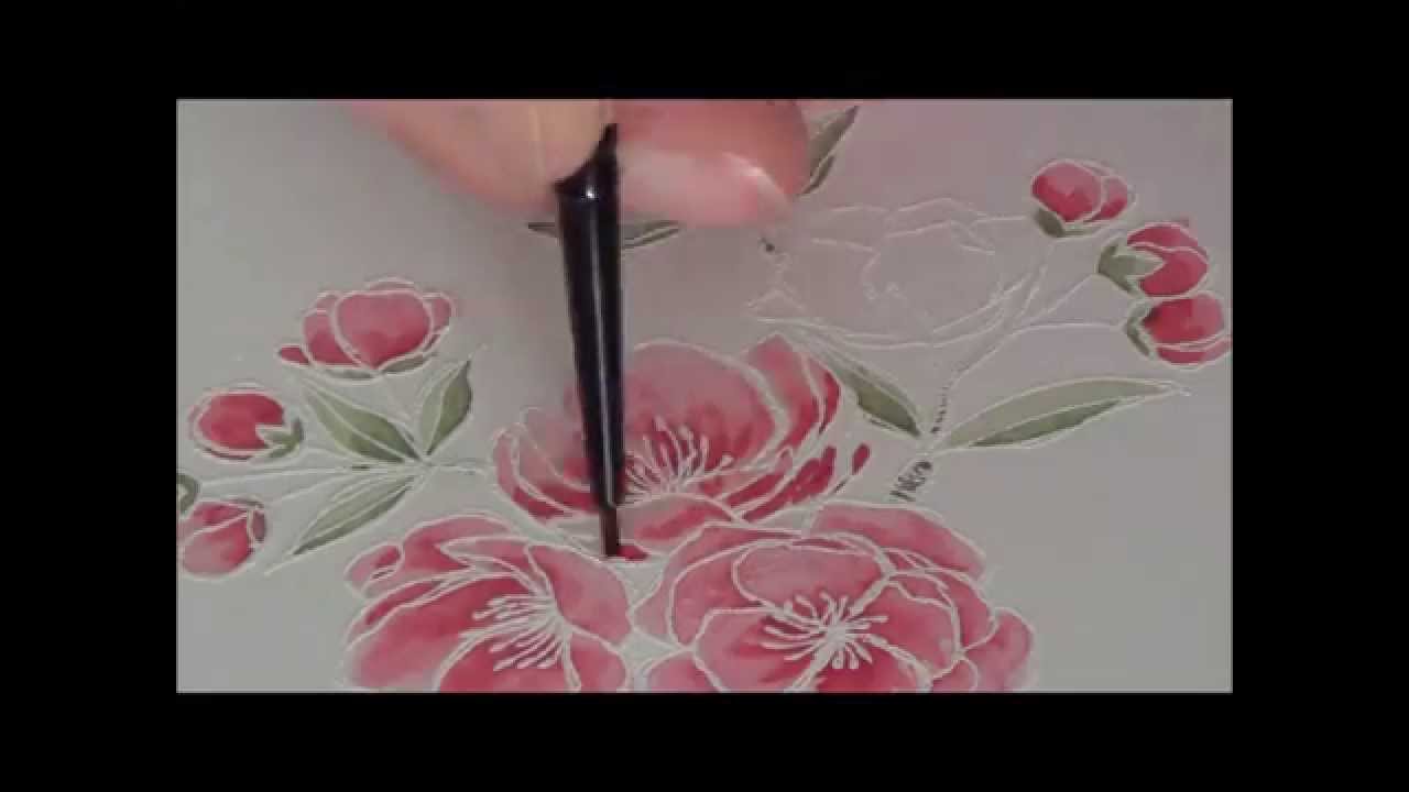 Colorieren eines Stempelabdruckes