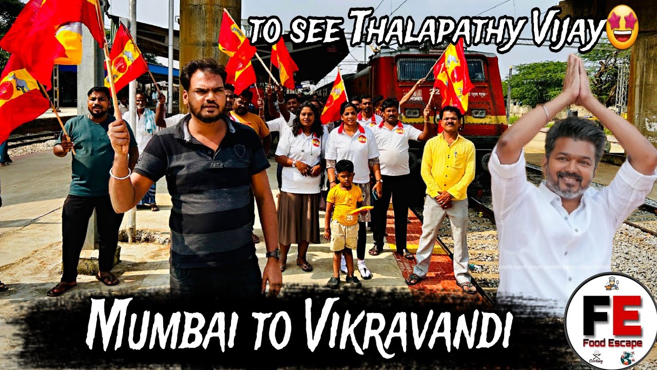 Mumbai to Vikravandi🤩 to see My Thalapathy Vijay Anna😍 | TVK MAANADU | TVK CONFERENCE | Food Escape