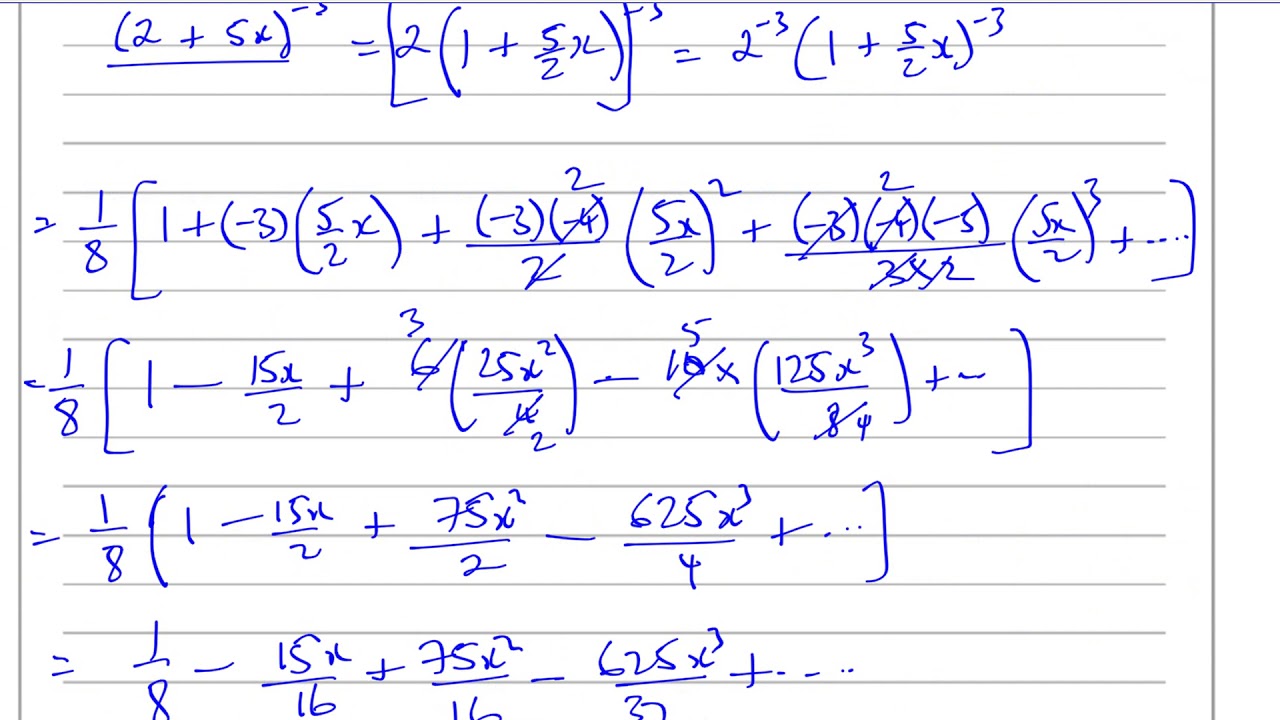 EDEXCEL  IAL WMA14 P4 new Sample Assesment Paper  Q1 The Binomial Expansion