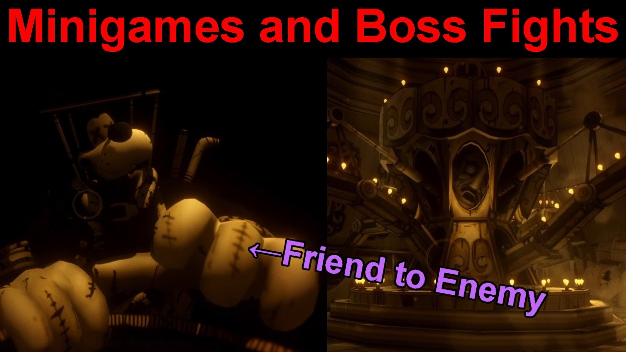 Bendy and the Ink Machine - Episode 5 - Minigames and Boss Fights