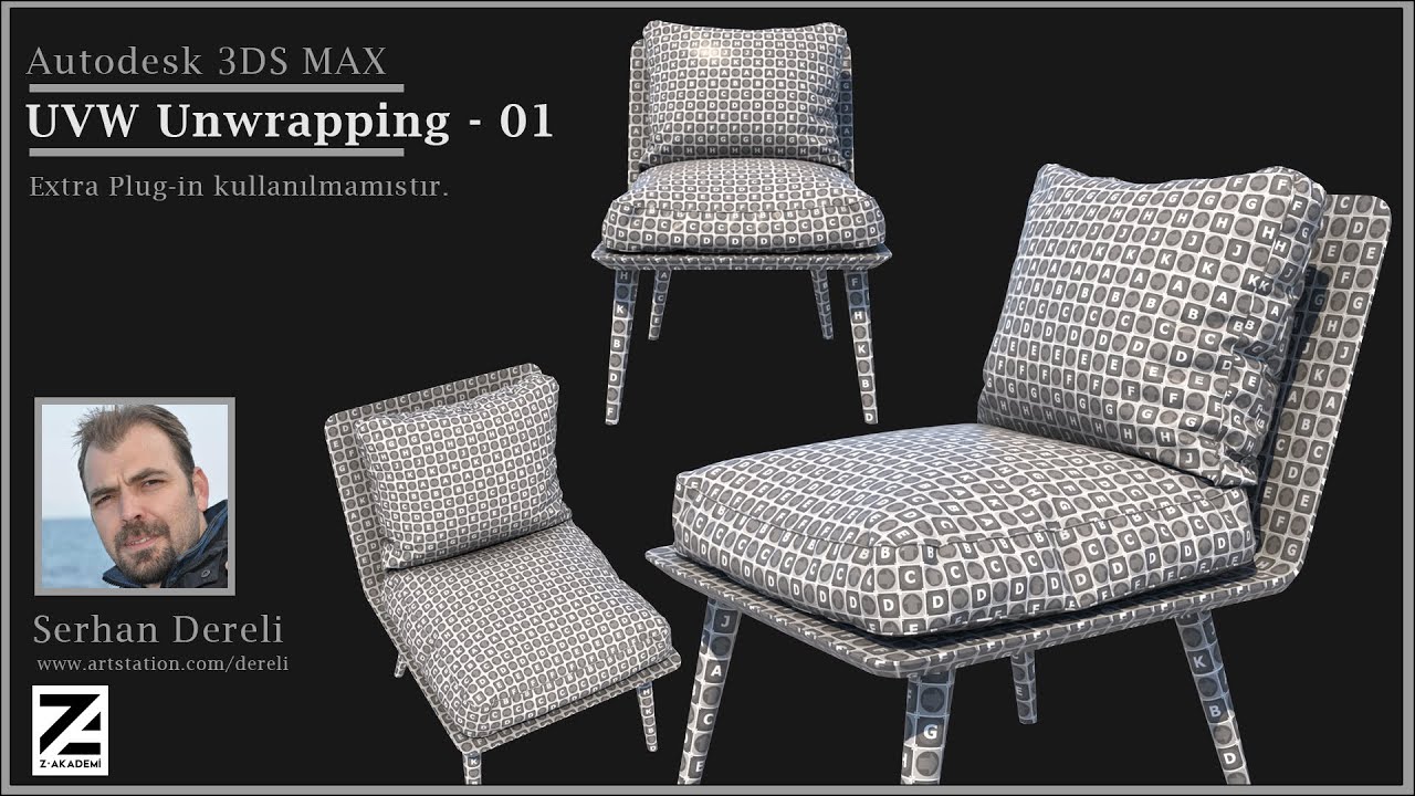 3ds Max Uvw Unwrapping Arm Chair Tutorial